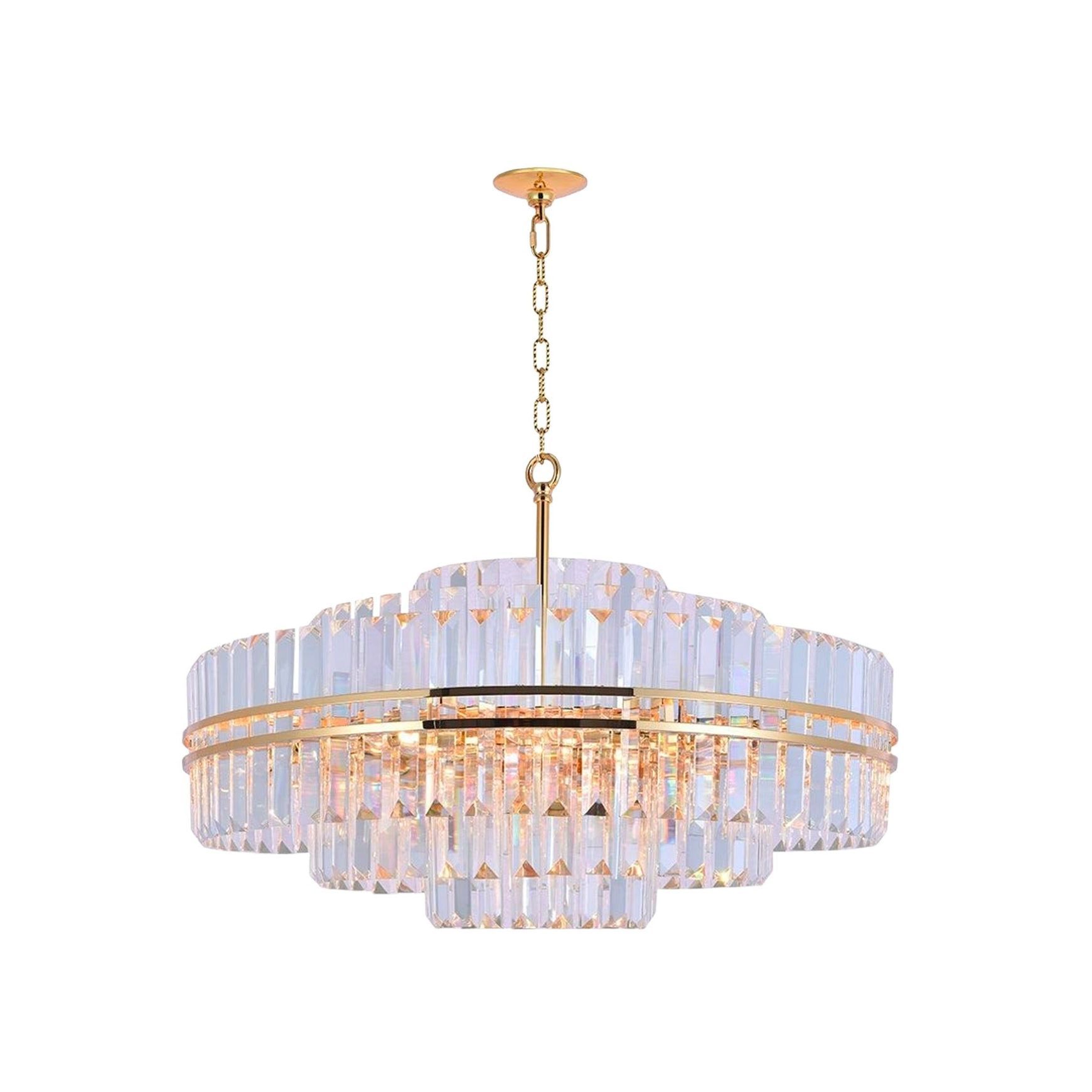 Ashton Collection - Chandelier - Gold Plated - W:80cm