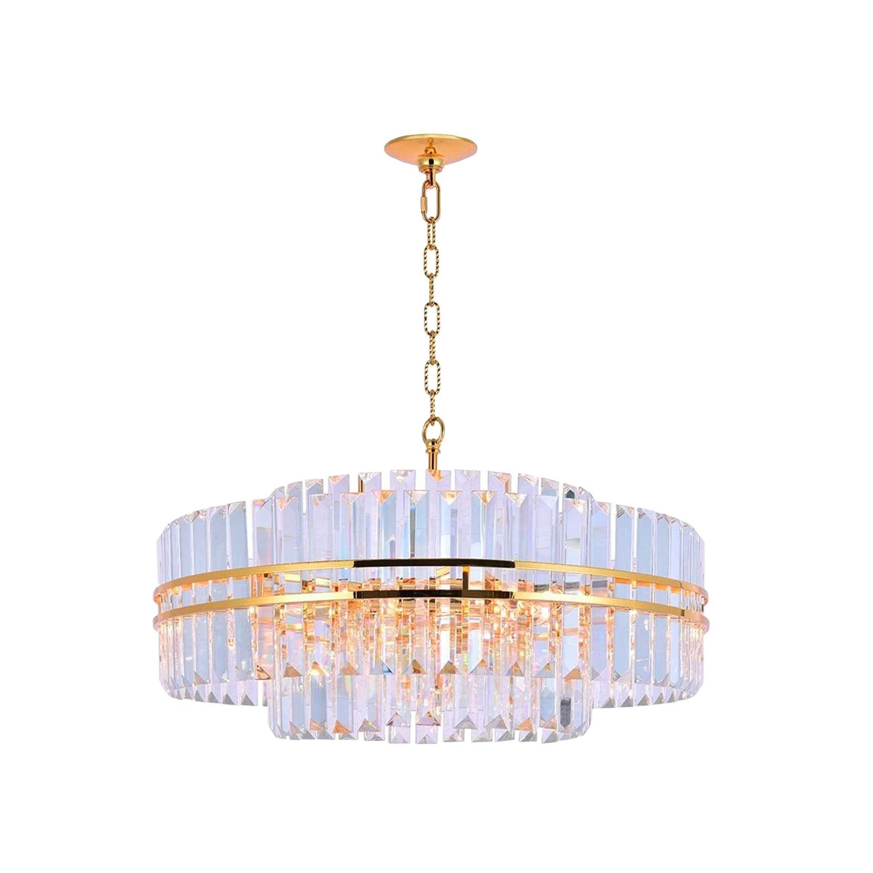 Ashton Collection - Chandelier - Gold Plated - W:68cm