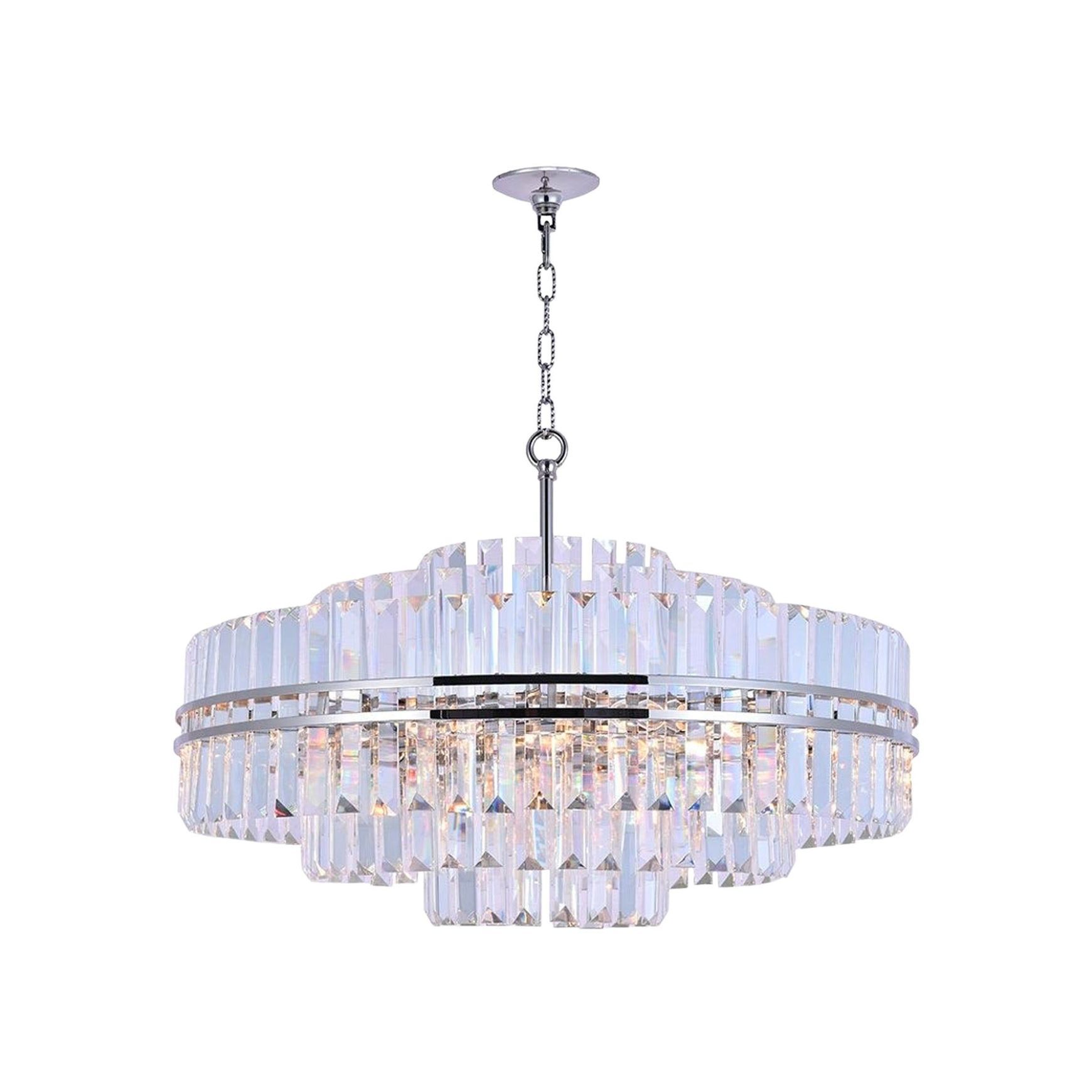 Ashton Collection - Chandelier - Nickel Plated - W:80cm