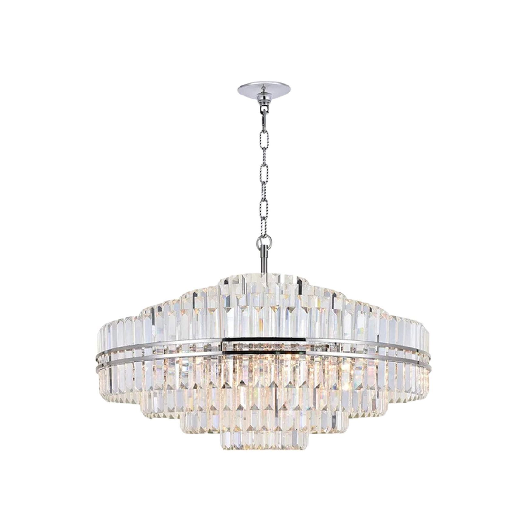 Ashton Collection - Chandelier - Nickel Plated - W:100cm