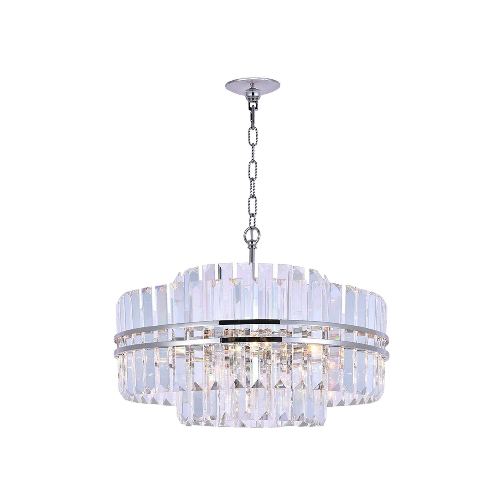 Ashton Collection - Chandelier - Nickel Plated - W:55cm