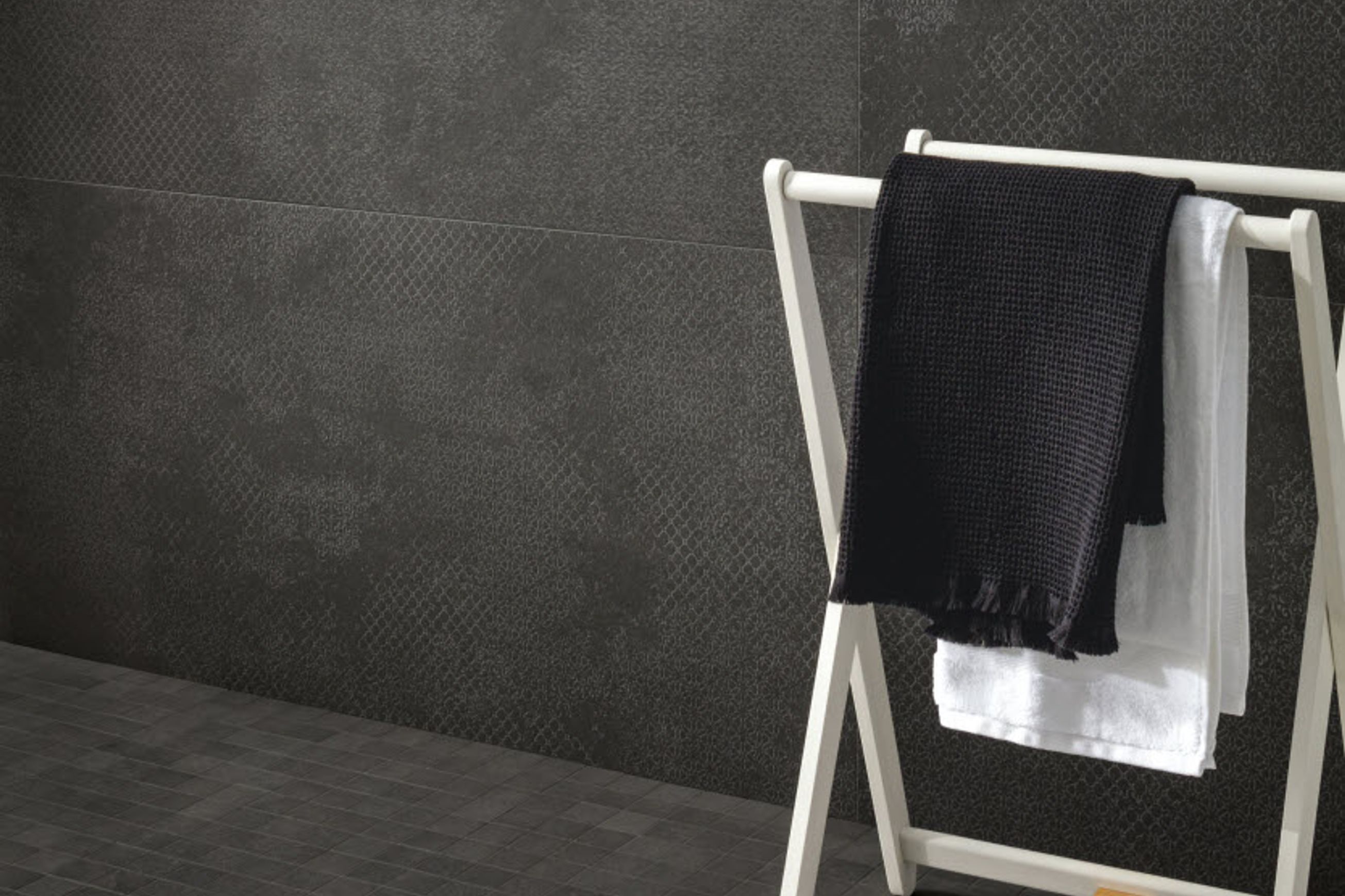Nuances Anthracite Decor Lace Wall & Floor Tiles