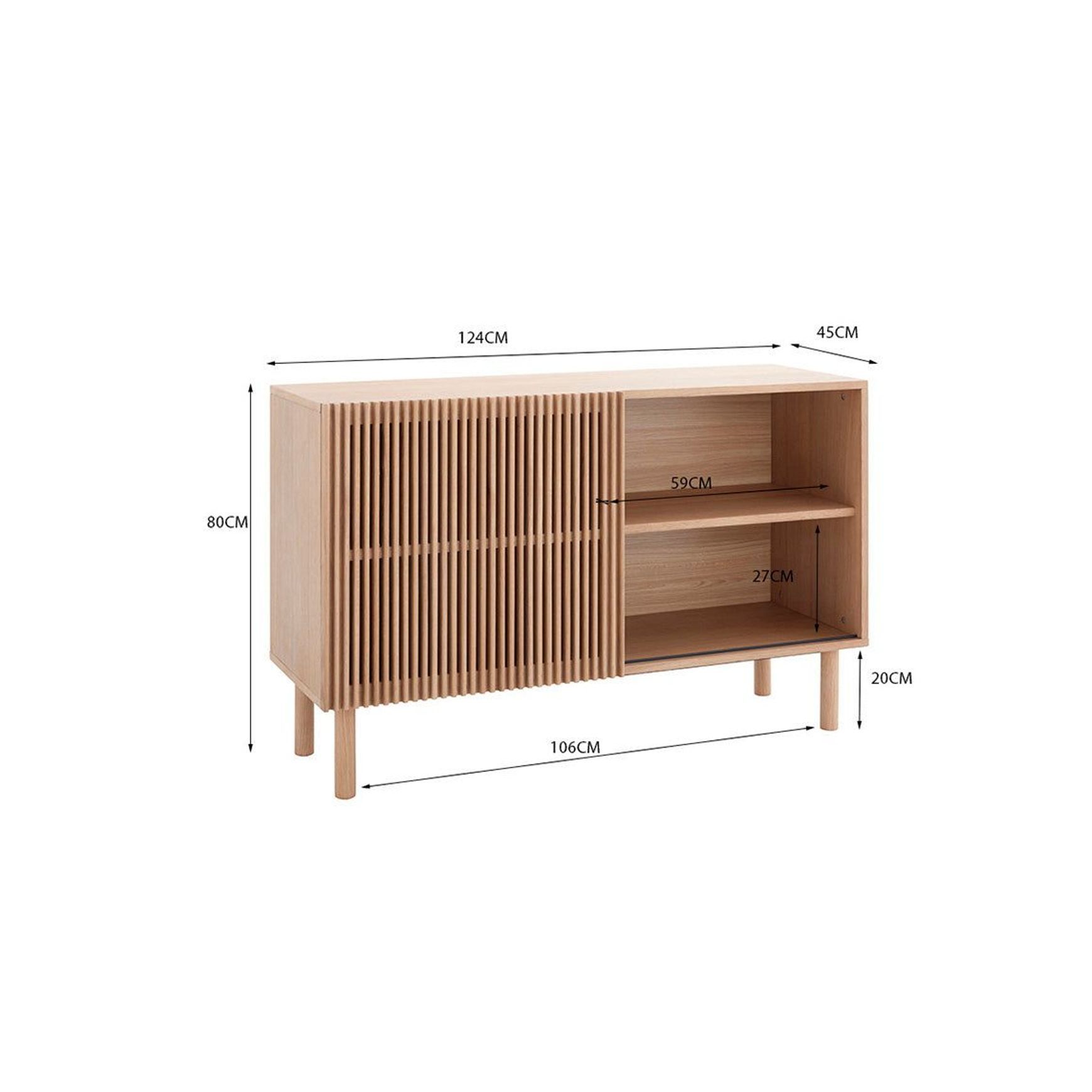 ORTON Sideboard Buffet 120cm - Oak