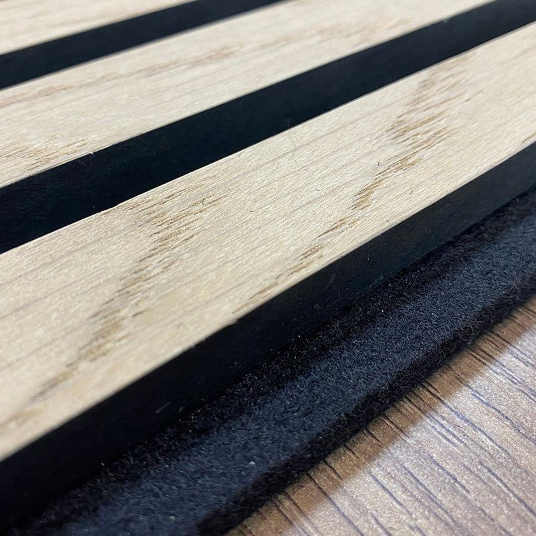 WOODFLEX Flexible Acoustic Wood Slat Wall Panel, Oak Veneer - 2700mm x 600mm