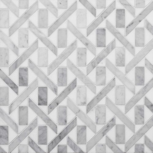 Labyrinth Oblique Carrara & Thassos Marble By Steve Cordony