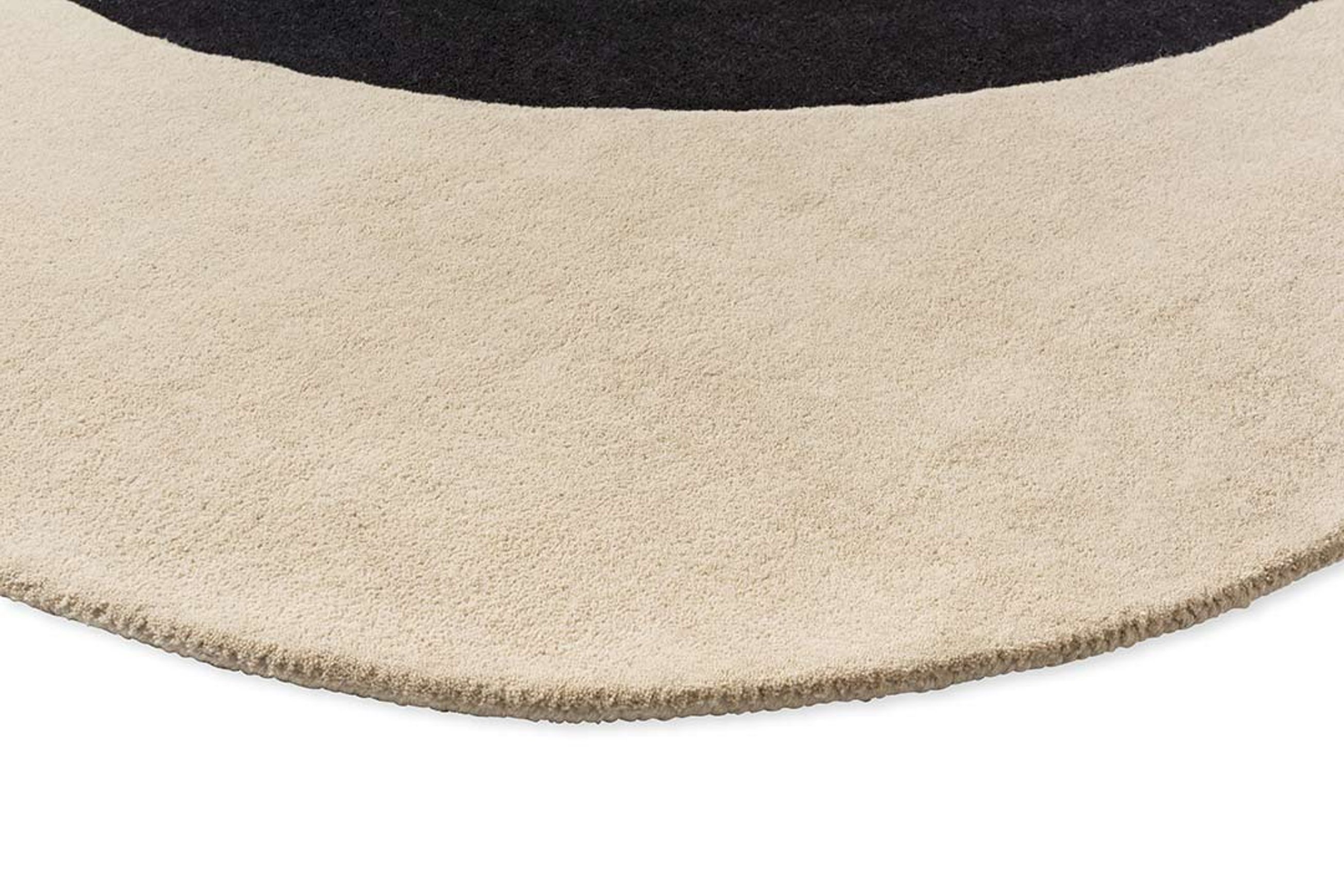 Orla Kiely Spot Flower Rug - Ecru and Black | 100% Wool Designer Floor Rug