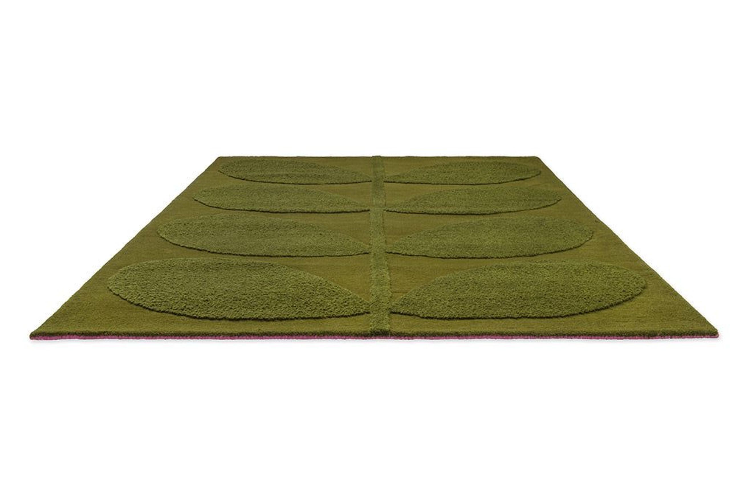 Orla Kiely Solid Stem Rug - Fern | 100% Wool Designer Floor Rug