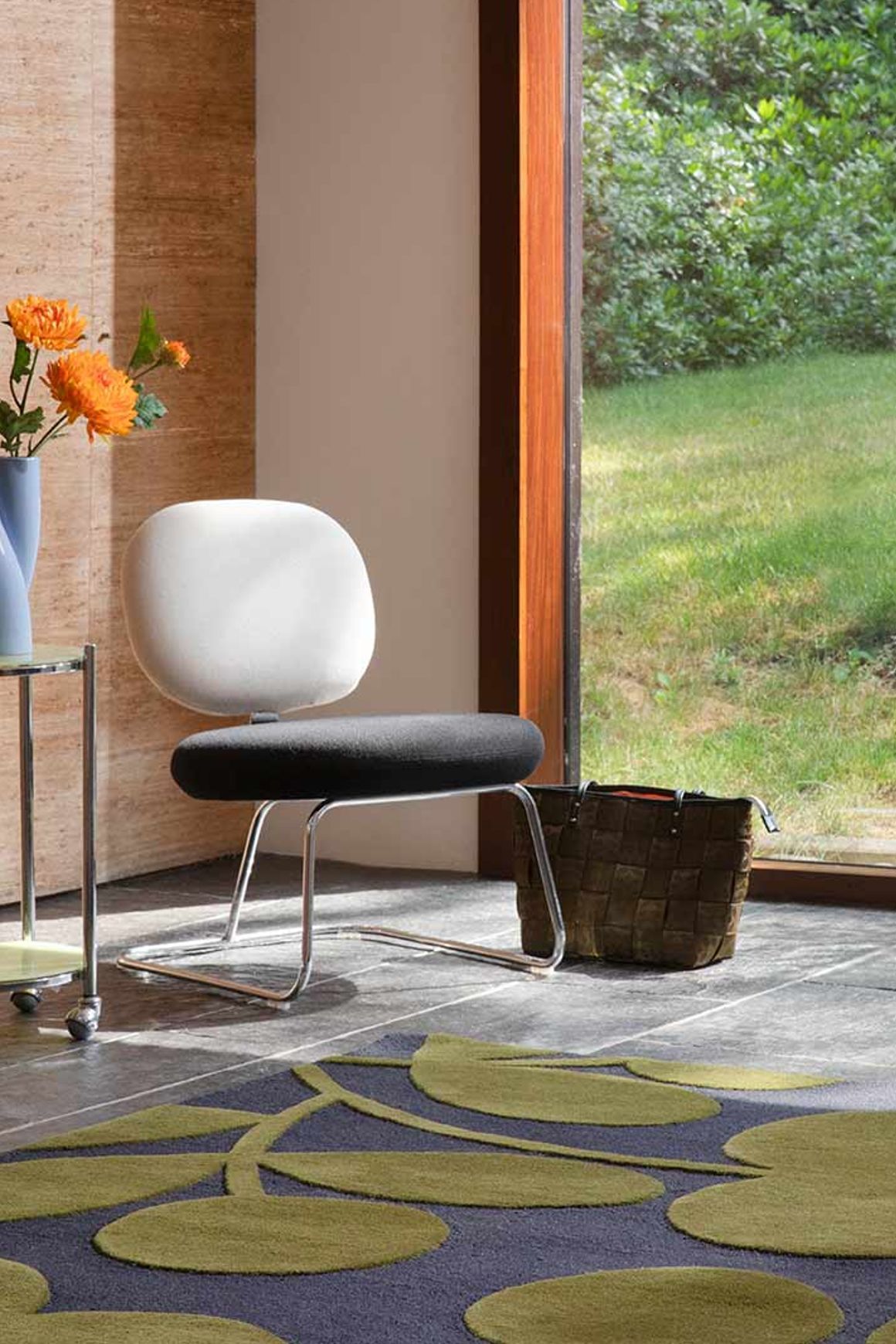 Orla Kiely Sprig Stem Rug - Marine | 100% Wool Designer Floor Rug