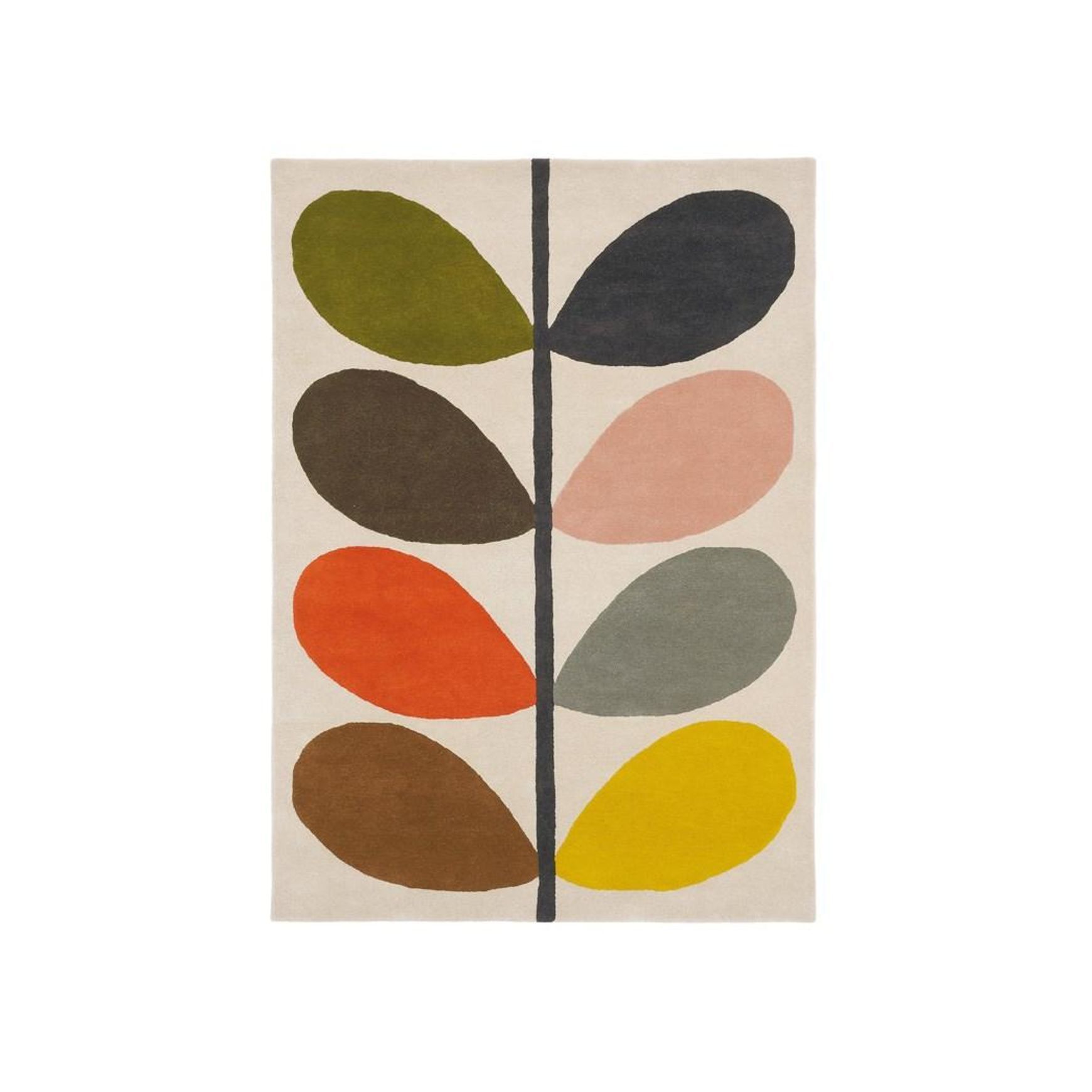 Orla Kiely Giant Multi Stem Rug | 100% Wool Designer Floor Rug