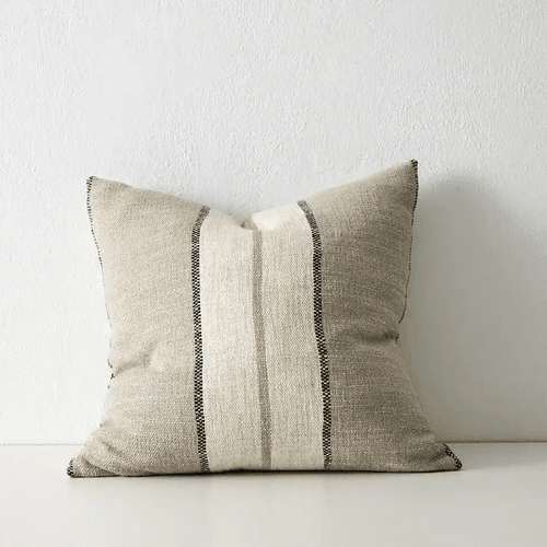 Weave Home Ottavio Cushion - Natural | Textured Stripe