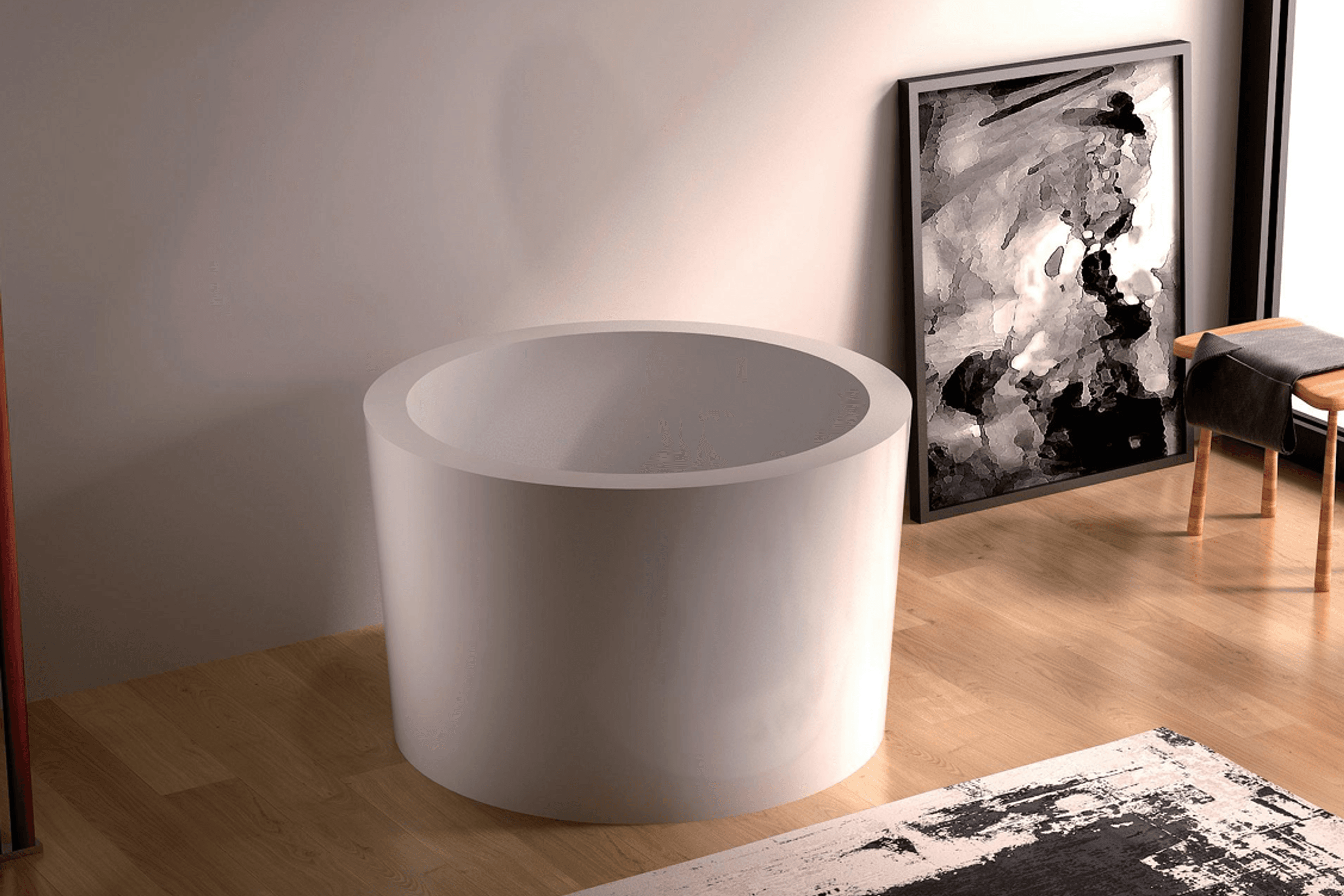 Ovola Compact 1045mm Japanese Soak Tub - OV1023