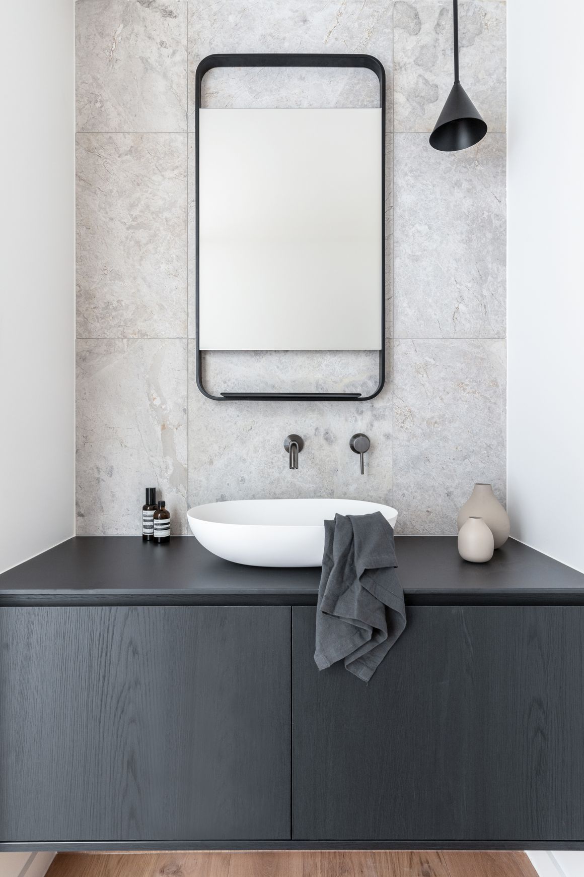 Elysian Minimal Mixer & Spout Set - Brushed Gunmetal