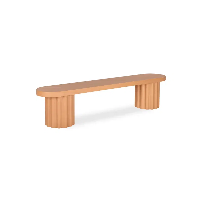 Flock Outdoor Dining Bench 210cm - Terracotta Concrete