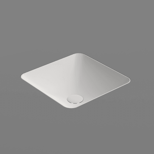 Pura 38 Square Undermount Basin Matt White