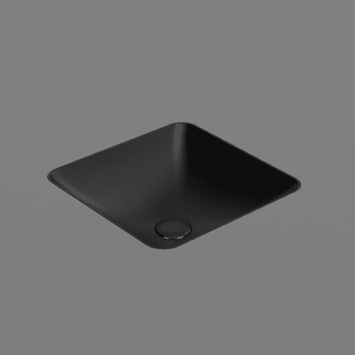 Pura 38 Square Undermount Basin Matt Black