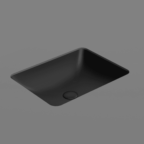 Pura 50 Rectangle Undermount Basin Matt Black