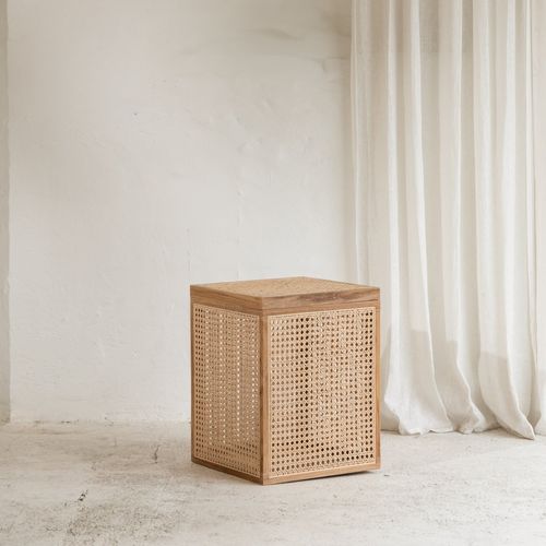 Paadini Rattan Side Table with Storage