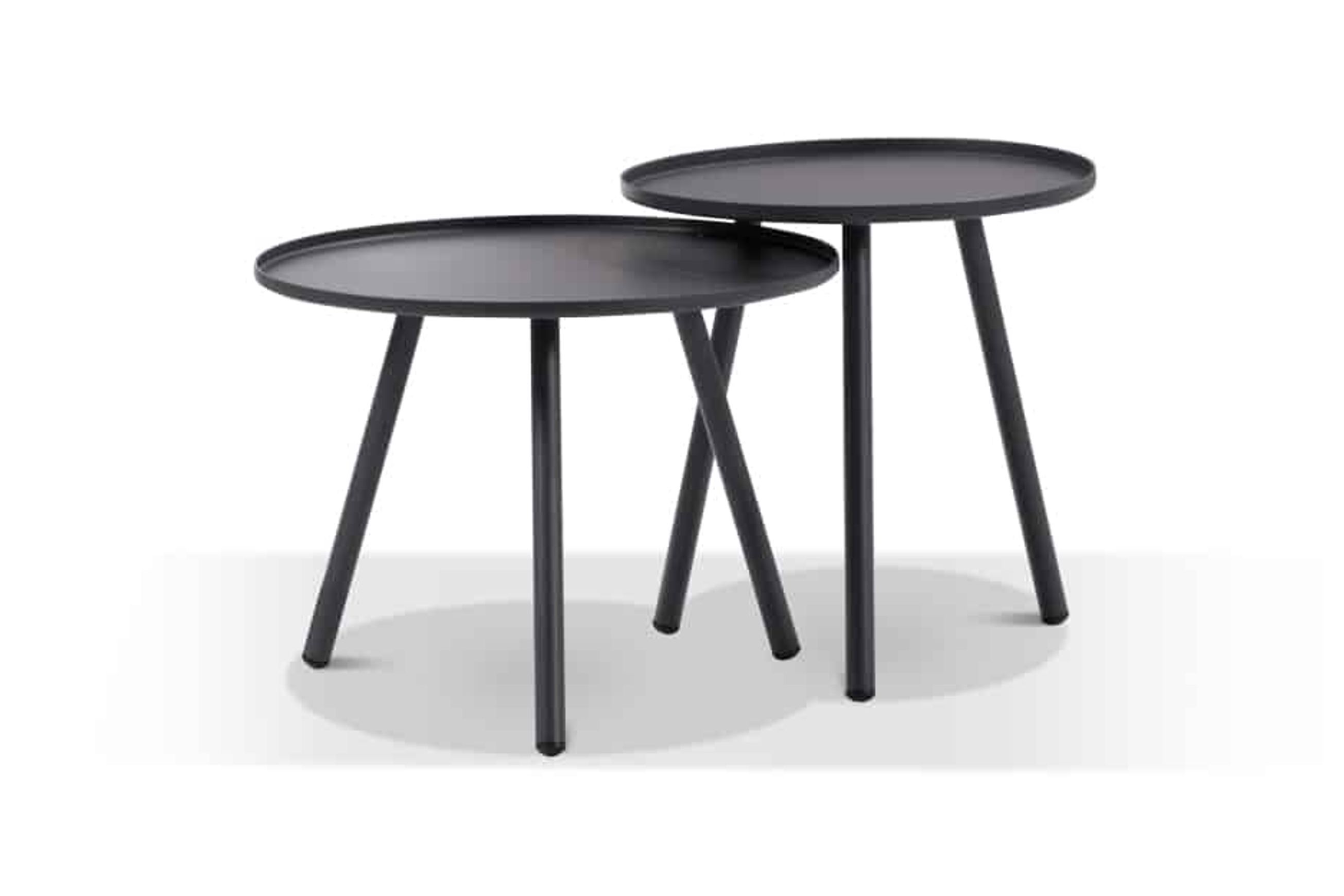 Palm Coffee Table Set 50 + 60cm - Charcoal