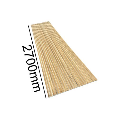 WOODFLEX Flexible Solid Paulownia Wood Slat Wall Panel - 2700mm x 600mm - Wave
