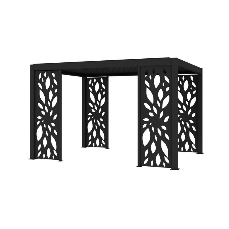 Atlantic & Caribbean Freestanding Pergola Patterned Privacy Panel
