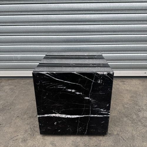 Cube Side Table - Black Marble | Natural Stone Co.