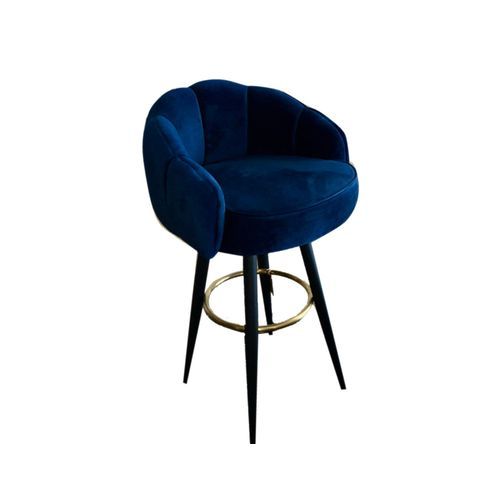 Caldwell High Top Bar Chair in Royal Blue Velvet