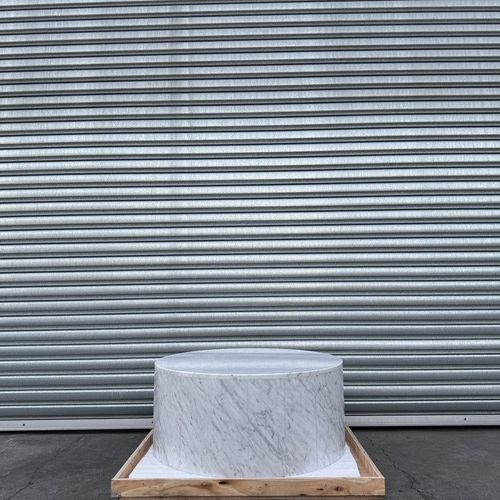 Rounded Coffee Table - Carrara Marble | Natural Stone Co.