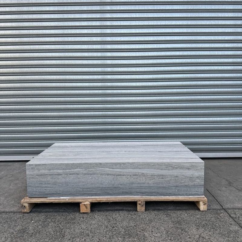 Block Coffee Table - Blue Travertine - Large | Natural