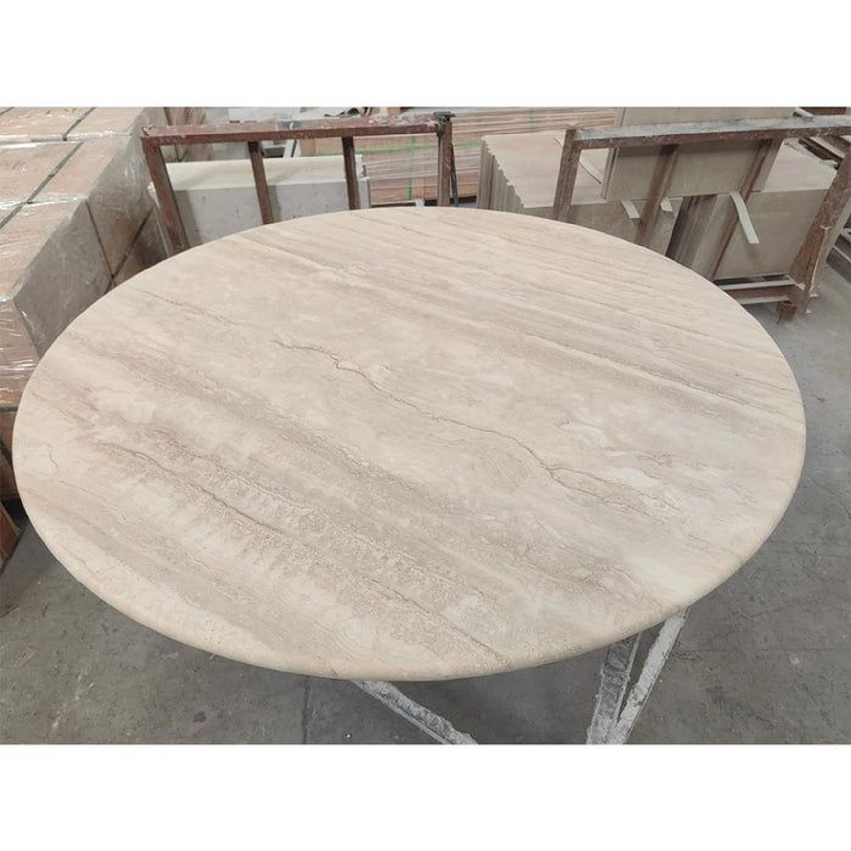 Court Dining Table - Italian Super White Travertine | Natural Stone Co.