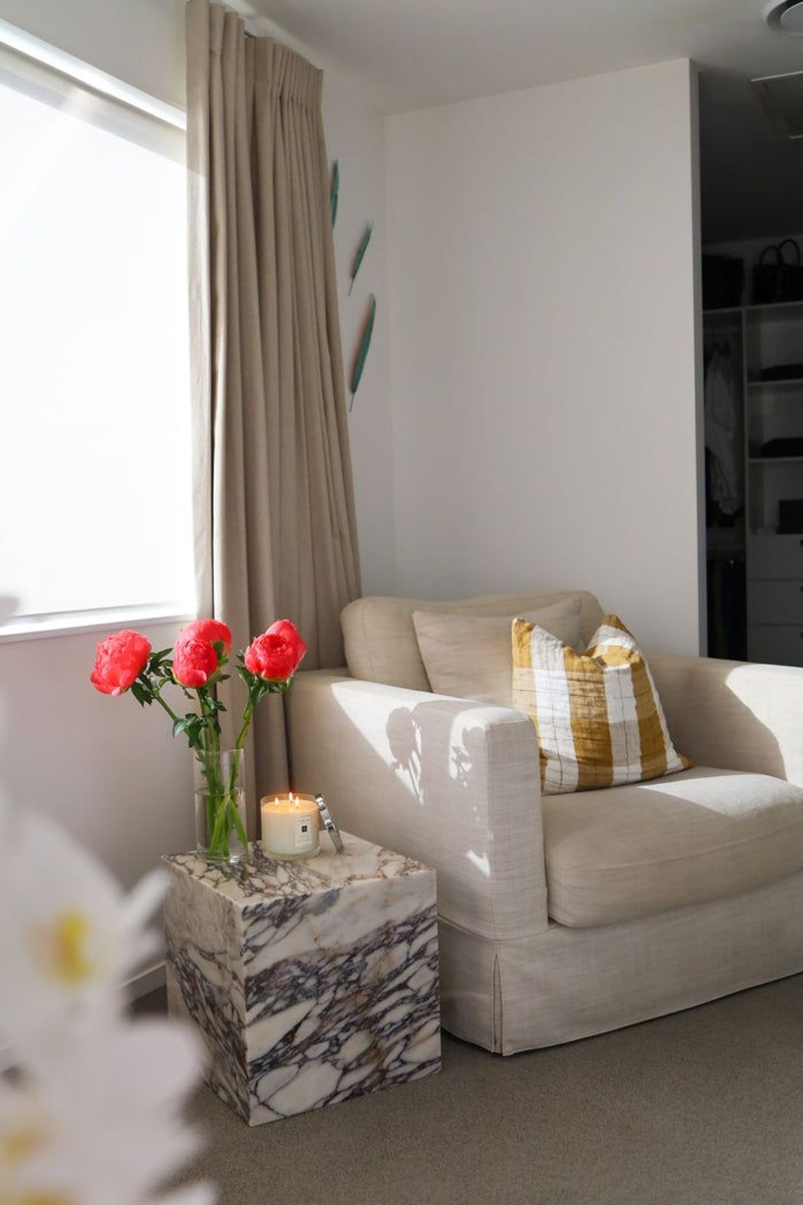 Cube Side Table - Viola Calacatta Marble | Natural Stone Co.