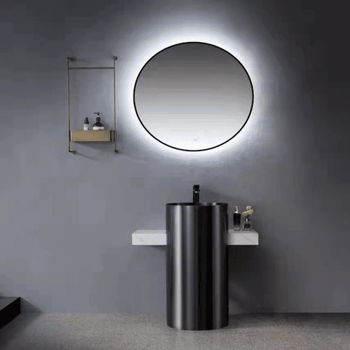 Coda - Round LED Backlit Mirror With Frame