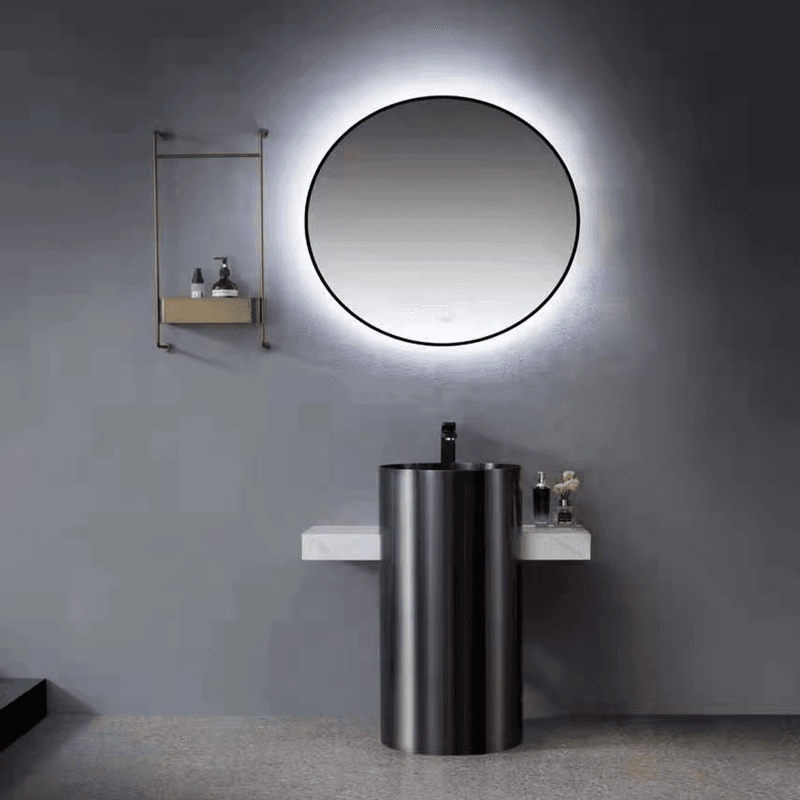 Coda - Round LED Backlit Mirror With Frame
