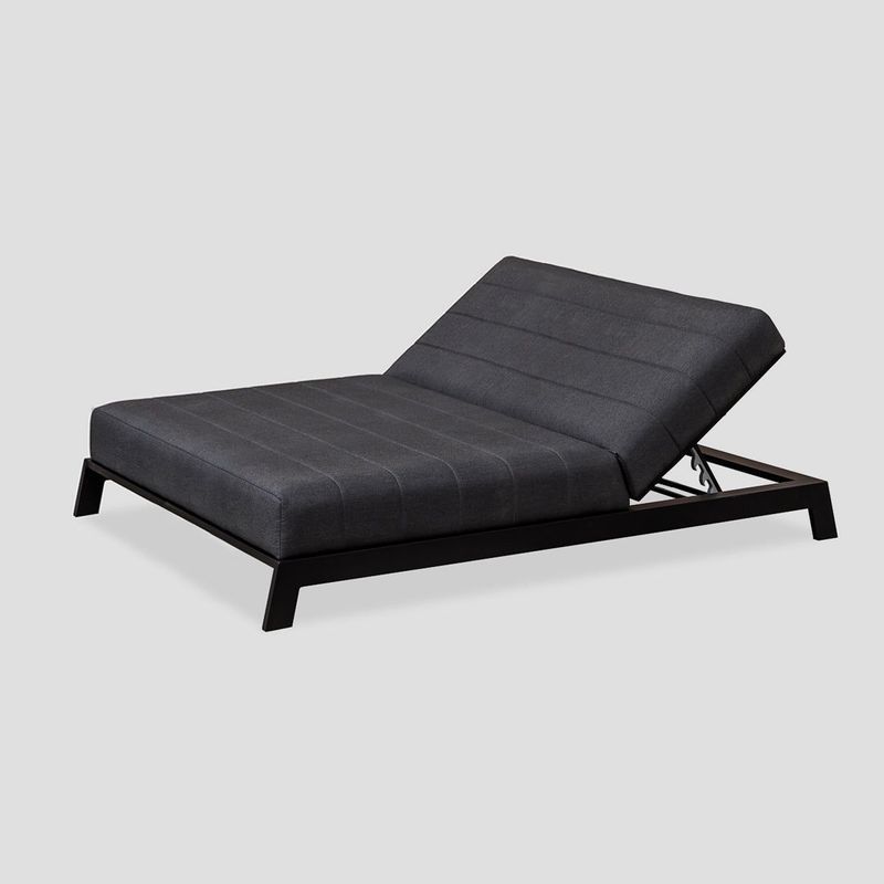 Piha Double Lounger - Black