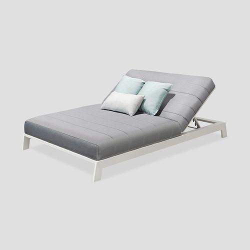 Piha Double Lounger - White