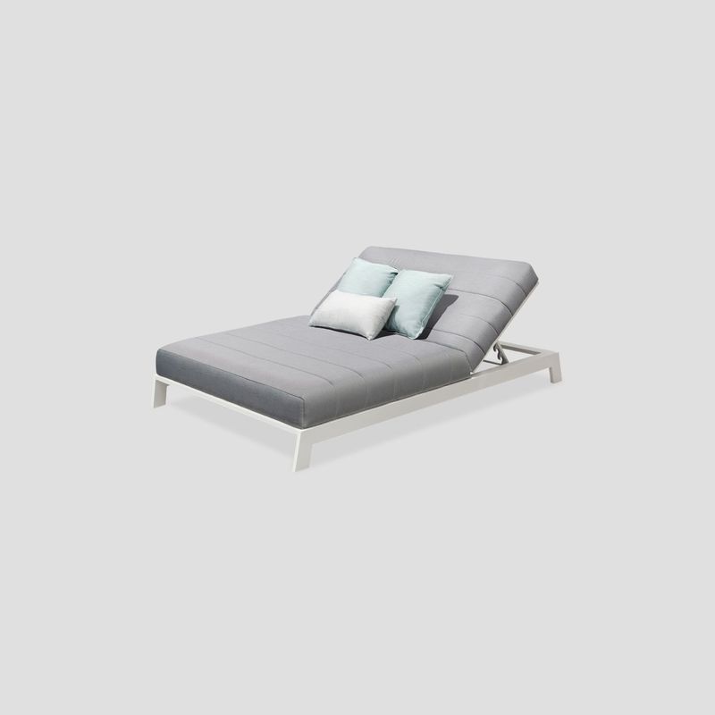 Piha Double Lounger - White