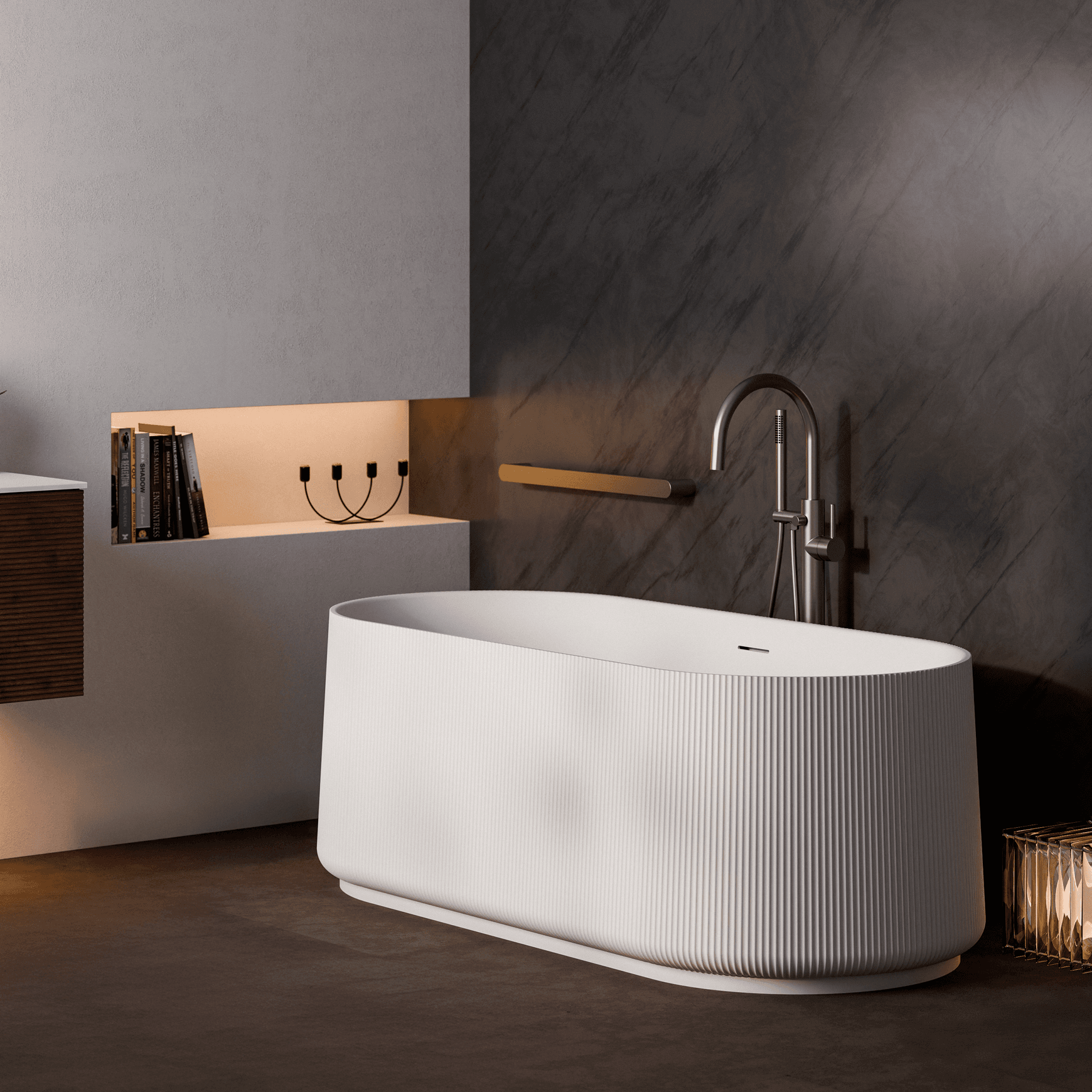 Endura Acrylic Pillar 1700 Freestanding Bath