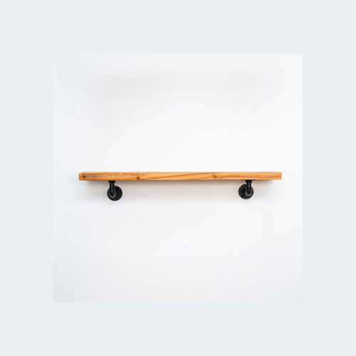 Rustic Pipe Bracket Shelf 80cm
