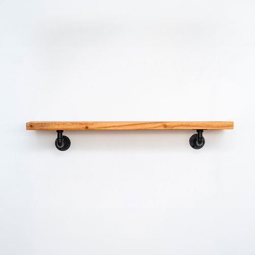 Rustic Pipe Bracket Shelf 80cm