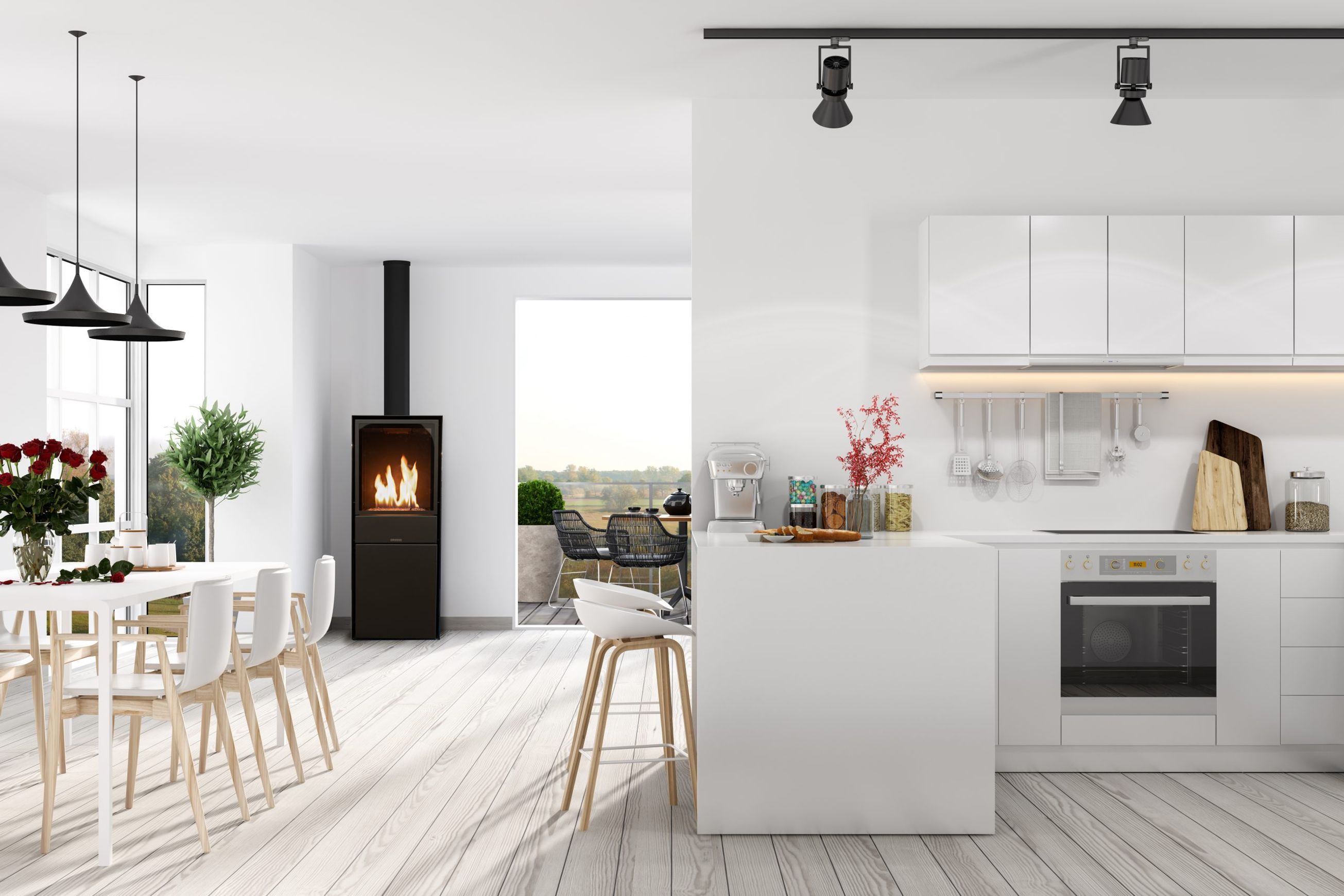 Planika Freestanding Scandi Bioethanol Fireplace