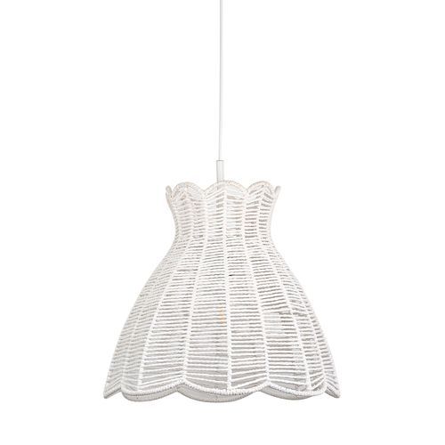 Pollyanna | Scallop Rope Pendant Light - White