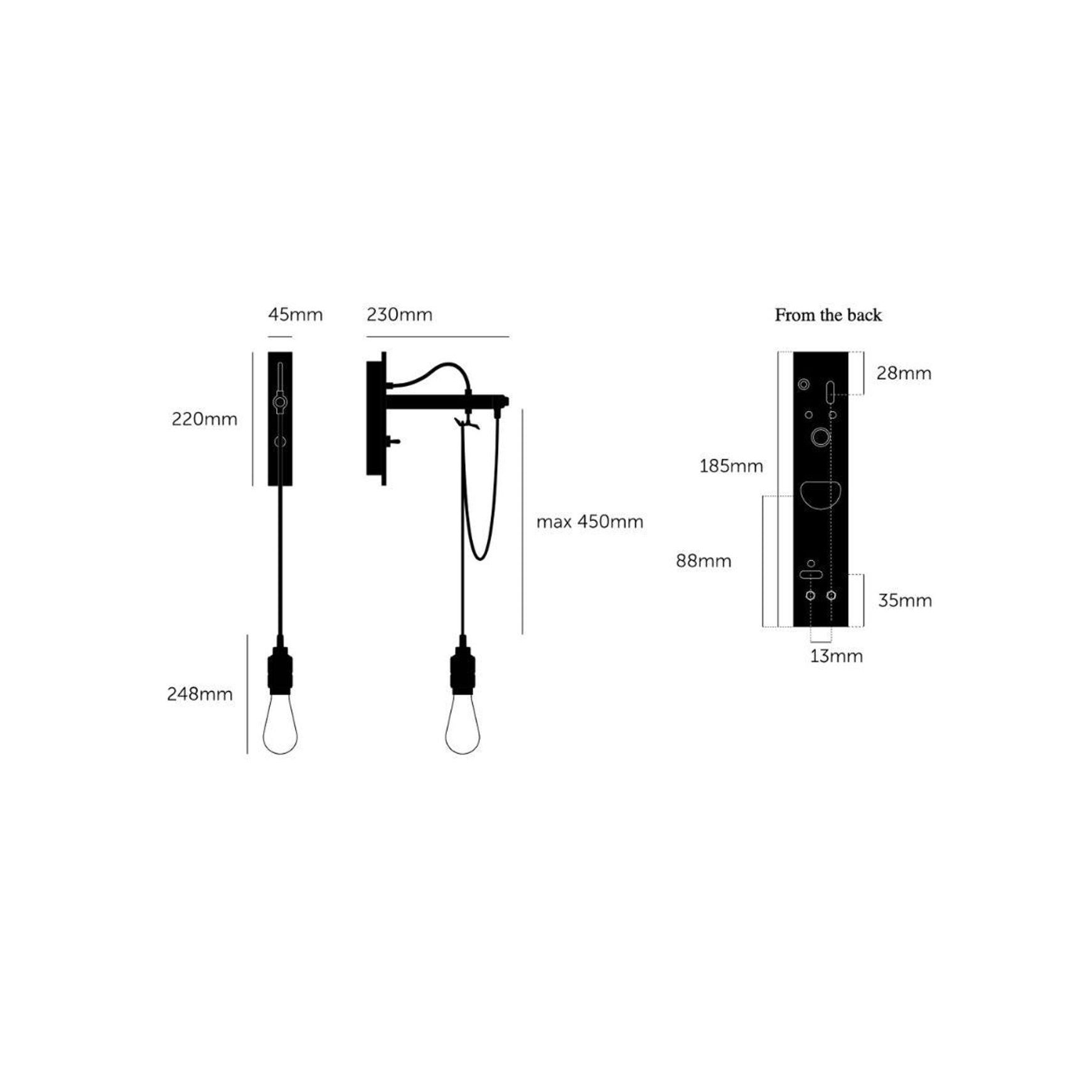 Hooked Wall Light - Nude