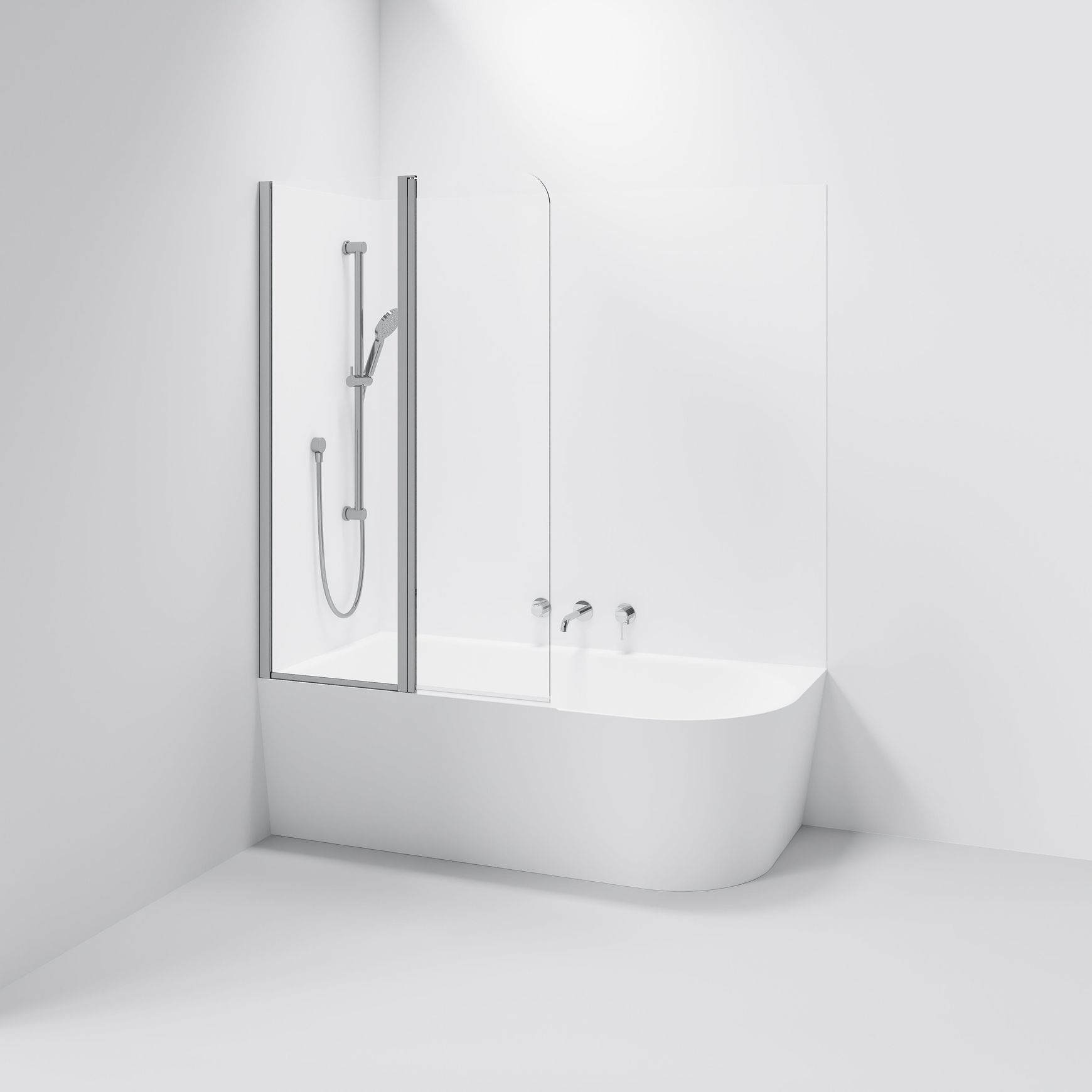 Premiere Double Panel Bath Screen | 550+450mm