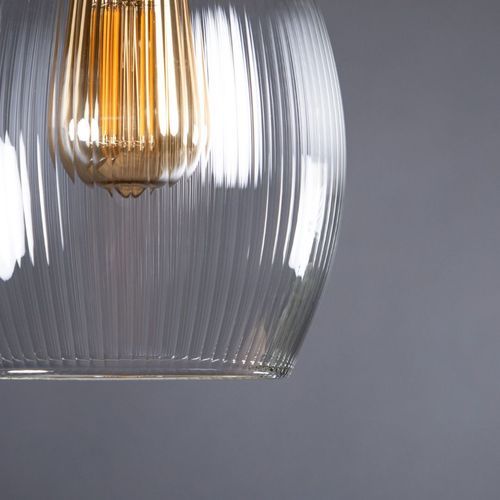 Jules Fine Ribbed Clear Glass Wall Light