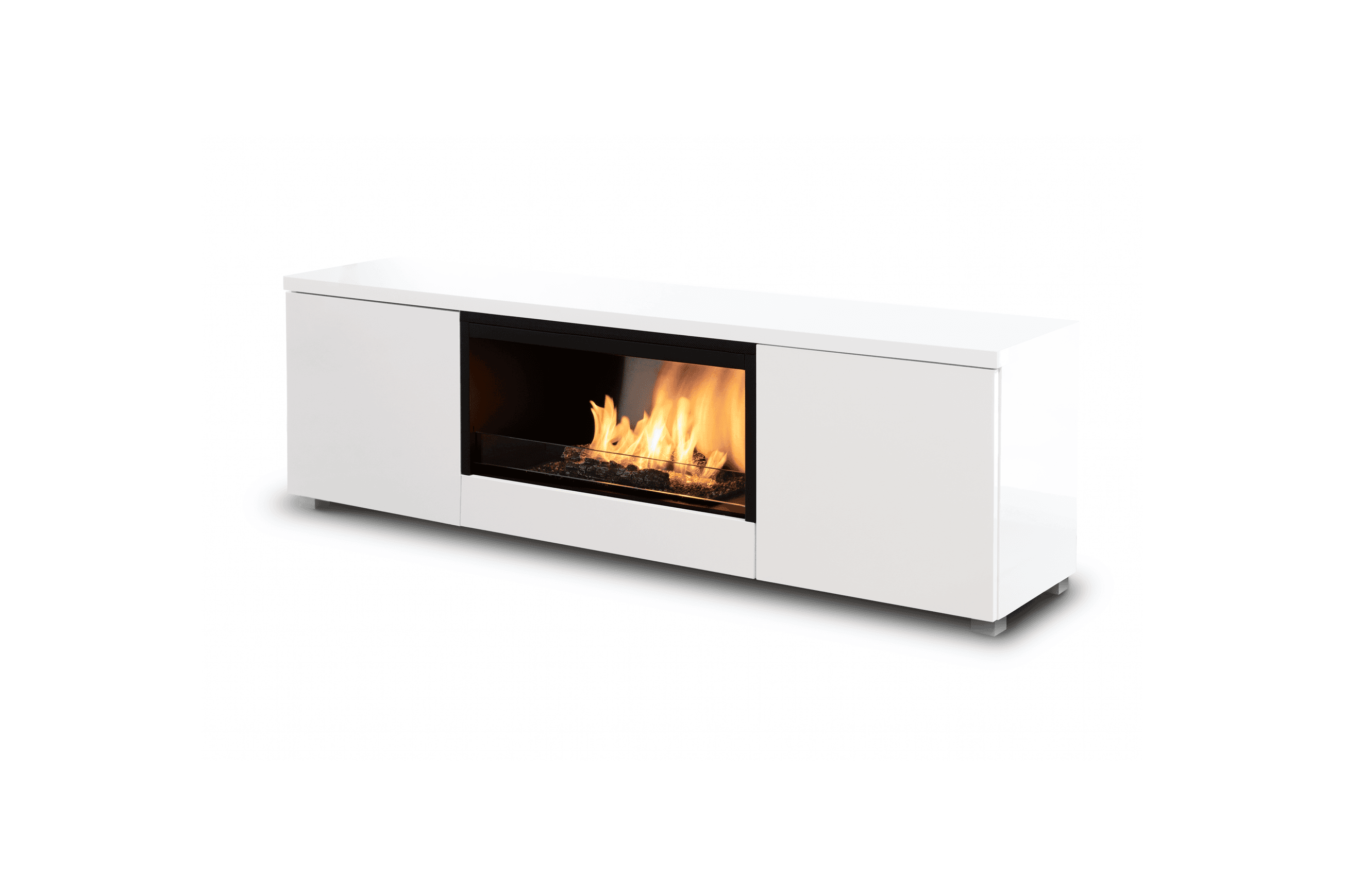 Planika Freestanding Pure Flame Tv Box Bioethanol Fireplace