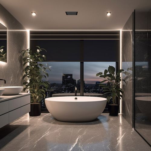 Pure Black Bathroom Fan