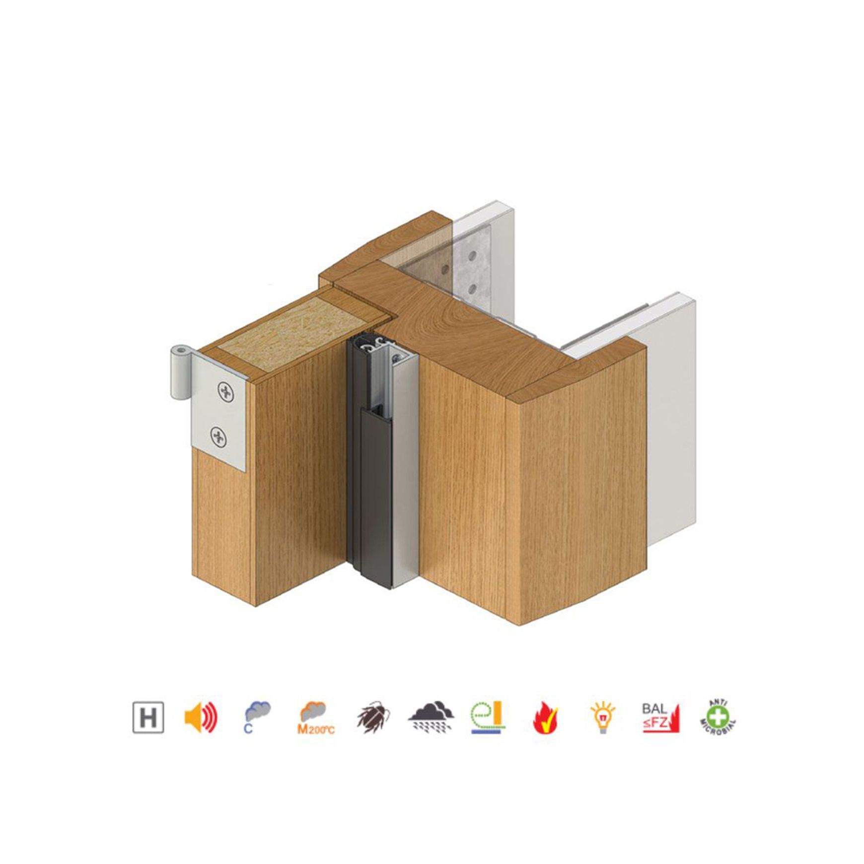 Raven RP10Si Acoustic and Smoke Door Stop Frame Seal Long Single Door A10SICLS