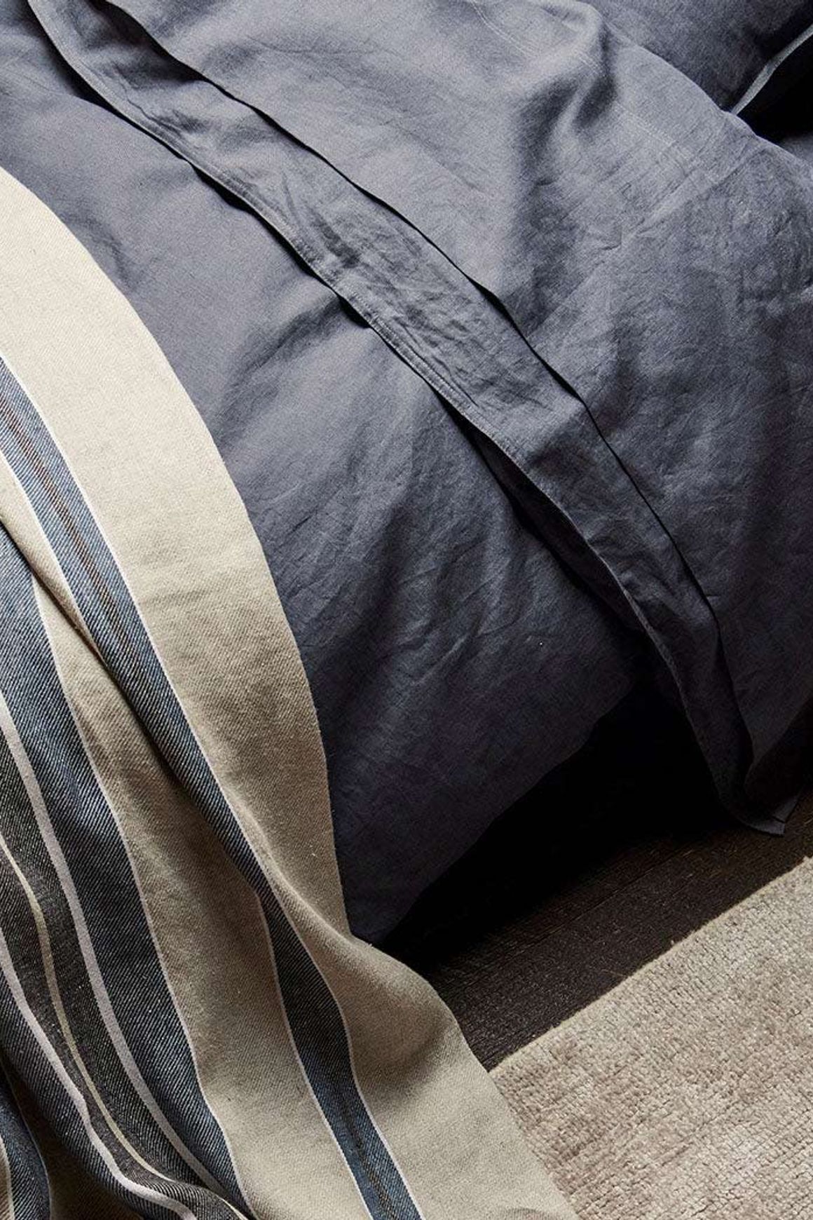 Ravello Linen Quilt Cover - Denim | Weave Home Bed Linen