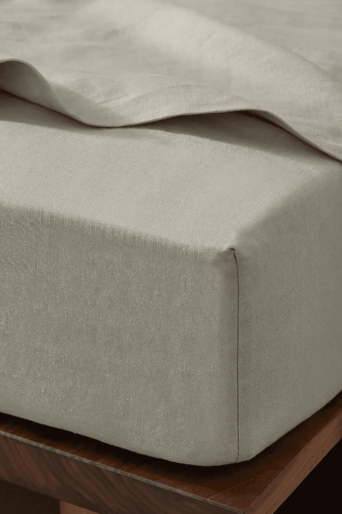 Ravello Linen Fitted Sheet - Bone | Weave Home Bed Linen