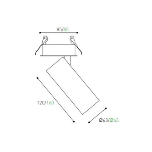 Omni Directional Can Light Recessed Long