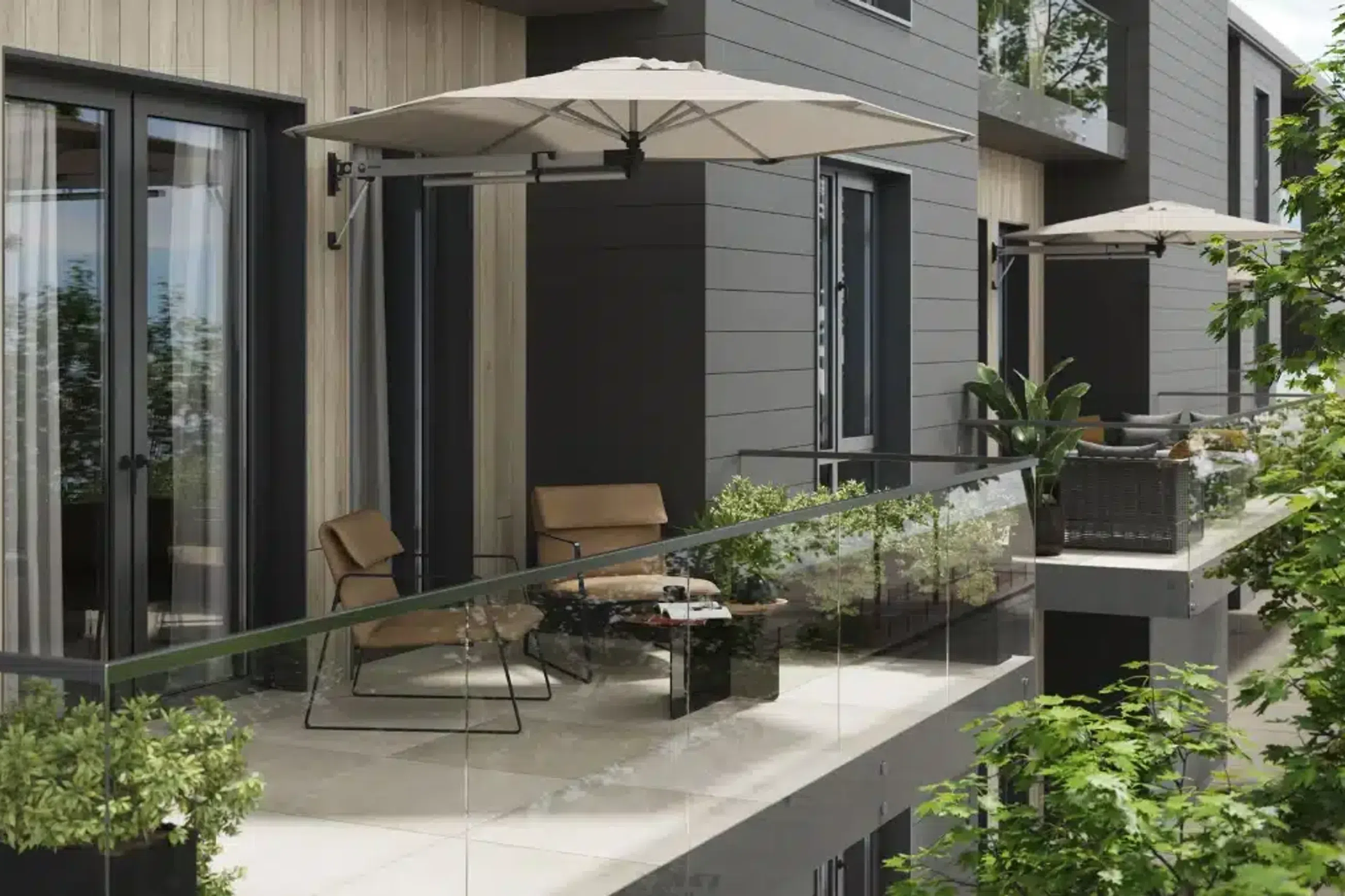 Shadowspec Retreat Wall Mounted Umbrella